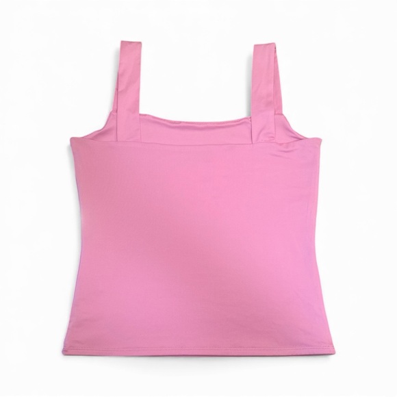 The Workshop Tank Top Bundle Size Large Pink And White Square Neckline Stretch - Picture 5 of 14